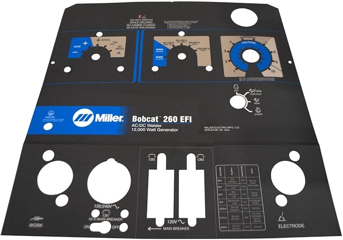 Miller 286493 Label Nameplate Bobcat 260 EFI Remote Start