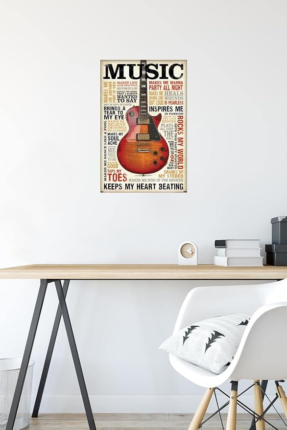 Trends International Music Inspires Me Wall Poster, 14.725" x 22.375", Premium Unframed Version