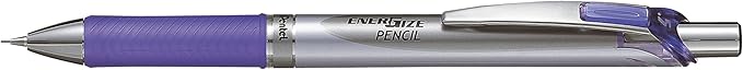 Pentel Mechanical Pencil, Energize, 0.5mm, Silver & Violet (PL75-V)