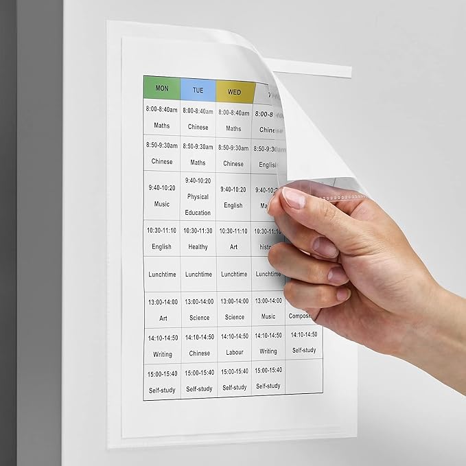 STAPLES Wall-Mountable Sheet Protectors, Letter Size, Diamond Clear Display Sleeves, Reusable Document Holders for Signs & Notices, 30 Pack