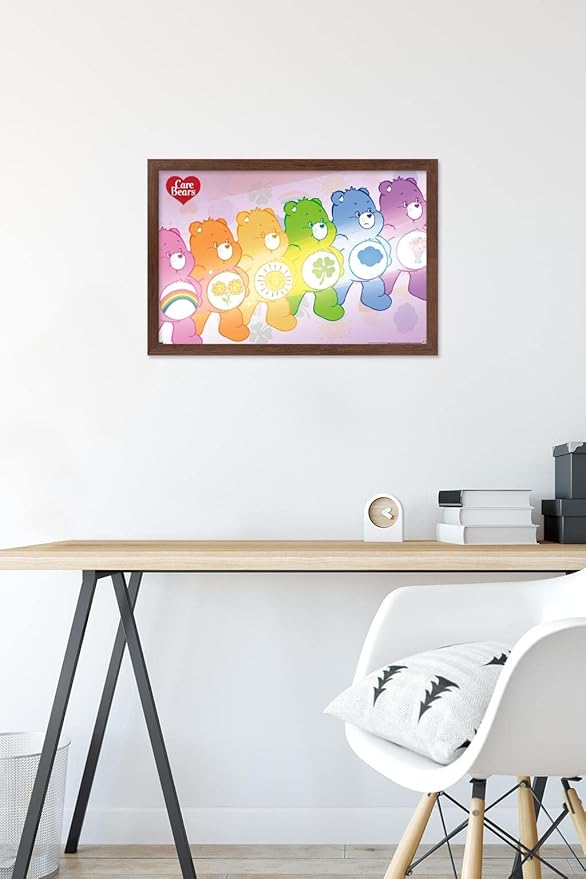 Care Bears - Care Bear Stare Wall Poster, 22.4L" x 14.7W", Mahogany Framed Version