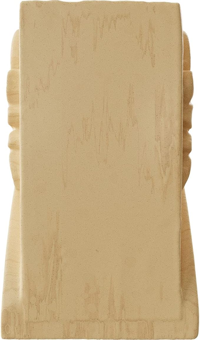 Ekena Millwork CORW01X01X03BAMA Mini Acanthus Leaf Block Wood Corbels, 1 3/4"W x 1 1/2"D x 3"H, Maple