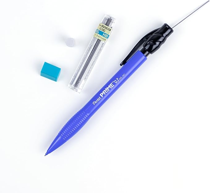 Pentel Prime Mechanical Pencil 0.7mm, Blue Barrel, Box of 12 (AX7C)
