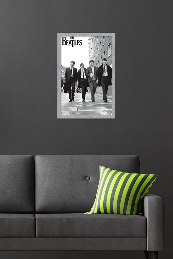 Trends International The Beatles - In London Wall Poster, 22.4L x 14.7W, Gray Framed Version