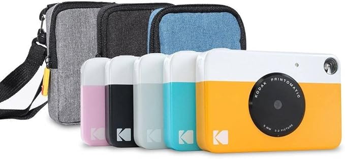 Kodak Printomatic Full-Color Instant Print Camera Starter Bundle + Carrying Case + Zink 20pk Photo Paper - Colorful Photos On 2x3 Sticky-Back Paper - Fun Gift for Birthday Christmas Holiday - Green