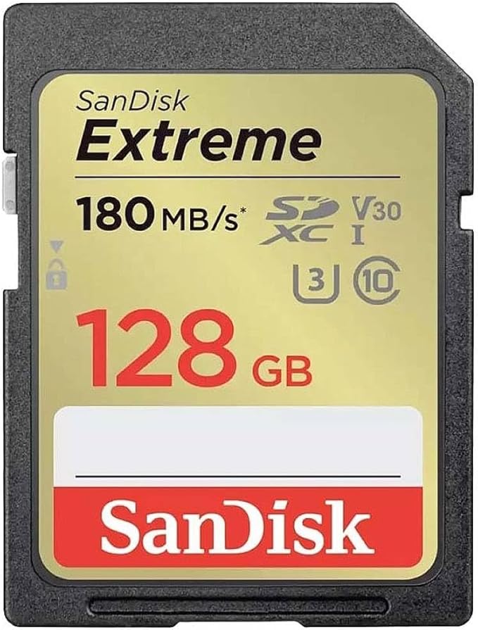 SANDISK - Cards Extreme Plus 128GB SDHC Memory Card 190MB/S 90MB/S UHS-I Class