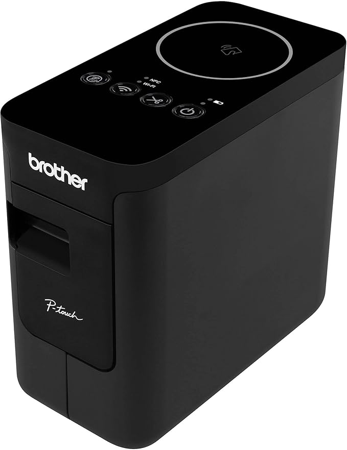 Brother PT-P750W P-Touch Thermal Transfer Label Maker with Wireless Printing, Black - NFC, WiFi and USB Connectivity - 180 dpi, 30 mm/s, 0.94" Print Width, 0.71" Printing Height, Auto Cutter