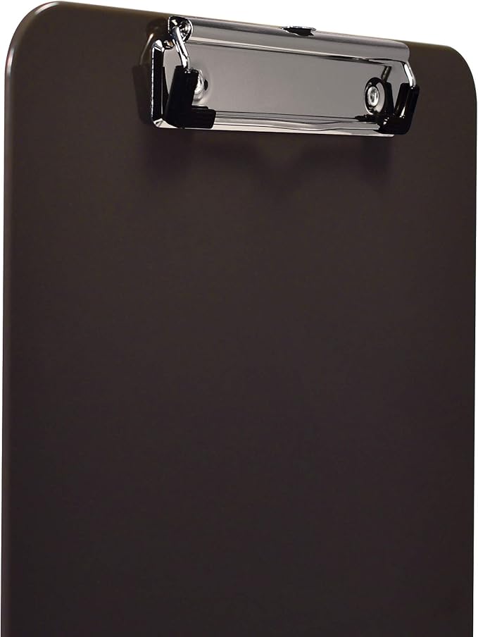 Better Office Products Assorted Colors Plastic Clipboards, 12 Pack, Durable, 12.5 x 9 Inch, Low Profile Clip, (3 Each of Black, Blue, Gray, Clear), Set of 12