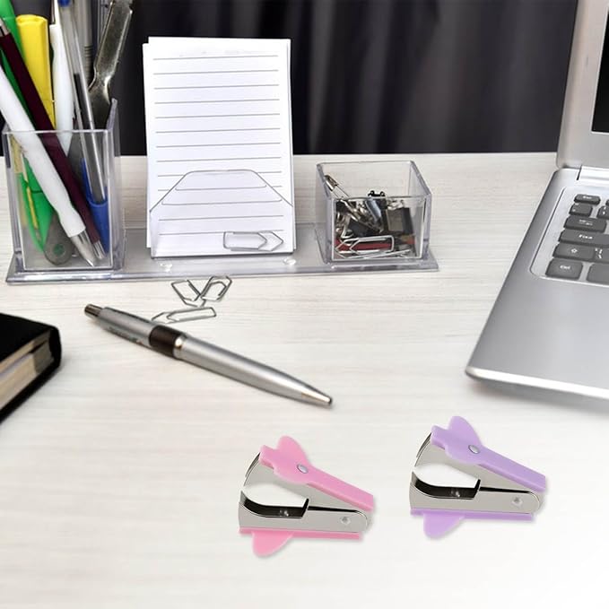 3 Pack Staple Remover Stapler Puller Remover Stapler Remover Tool for Home Office School Office Staple Removers Staple Removal Set Pinch Jaw Style Staple Remover Tool (Pink Purple Green)