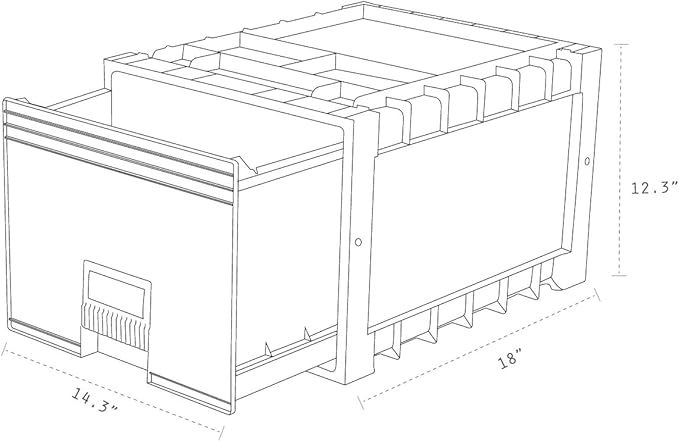 Storex Plastic Archive Storage Drawer with Lock, Letter Size, 18-Inch Drawer, Black (STX61178U01C)