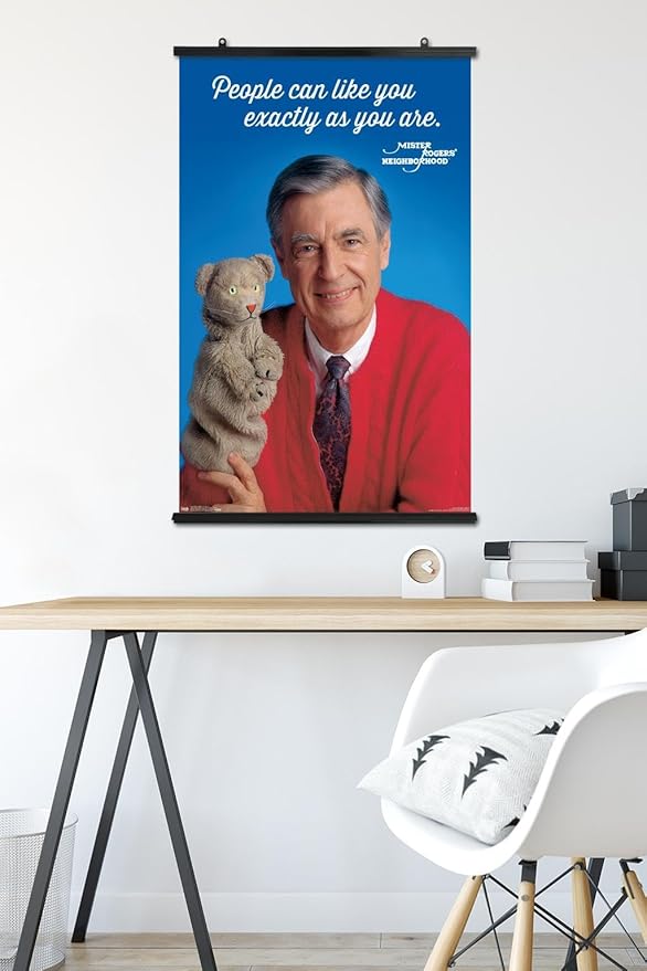 Trends International Mister Rogers - As You Are Wall Poster, 22.375" x 34", Premium Poster & Clip Bundle