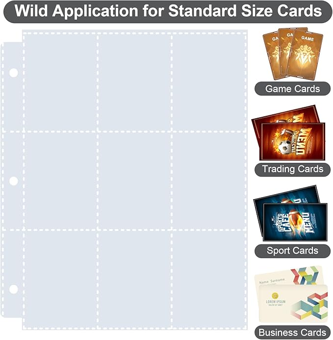 900 Pockets Trading Card Binder, PU Cover Zipper Card Collection Album, Sturdy Card Folder Holder for MTG, TCG, Game Cards, Sports Cards