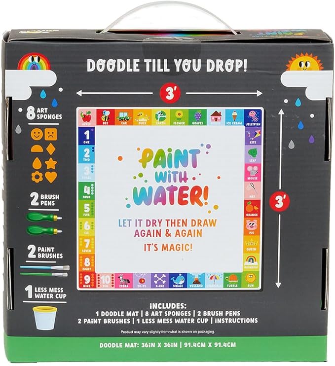 Little Buffalo Jumbo Rainbow Water Doodle Mat