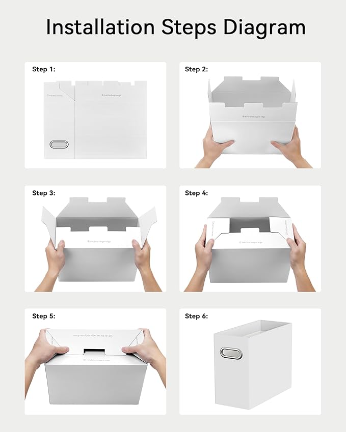 Oterri Cardboard File Organizer Box for Hanging File Folders Letter Size,File Box for Computer Desk,File Cabinet,Working Home,Office,Classroom (Colorful, Letter Size - 8 Packs)