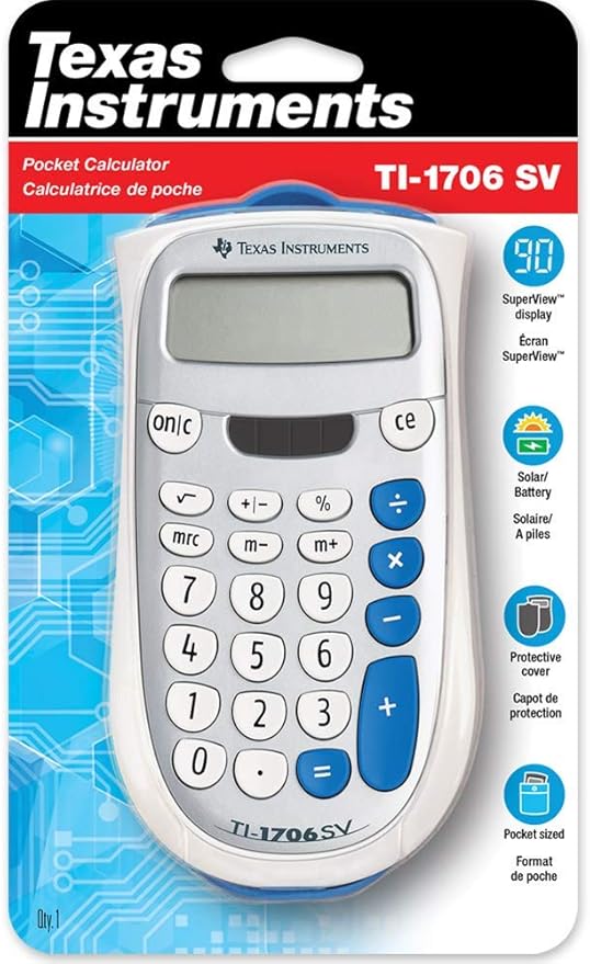 Texas Instruments 1706SV/FBL/2L1 Standard Function Calculator / 12 Pack