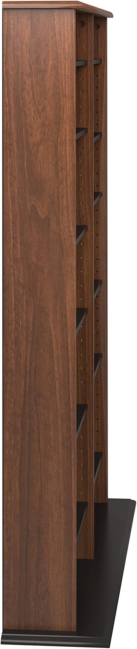 Prepac 2 Column 38.75" Wide Display Cabinet Media, Double Width Wall Storage, Cherry
