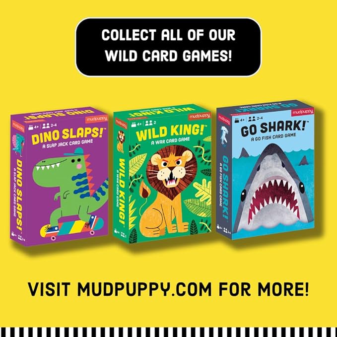 Mudpuppy Go Shark! β Shark Version of Classic Kids Go Fish Card Game with Cute Illustrations of Sharks for Children Ages 4 and Up, 2-4 Players