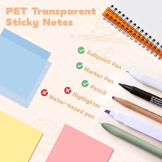 49Pcs Book Annotation Kit - Aesthetic School Supplies with Cute Pen Case Highlighters Gel Pens and Marker, Sheets Transparent Index Tabs Sticky Notes Bible Study Supplies(Black)
