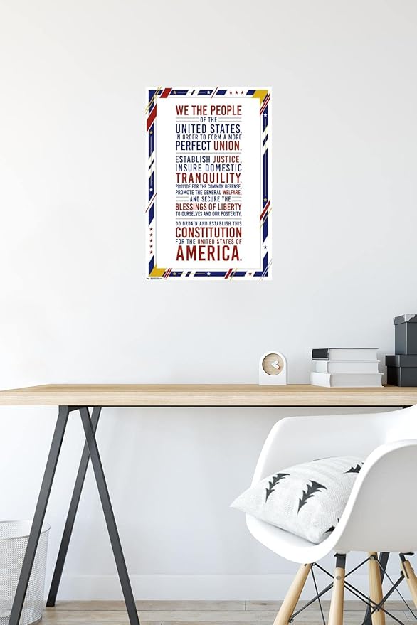 Trends International The United States Of America - Constitution Preamble Wall Poster, 14.725" x 22.375", Premium Unframed Version