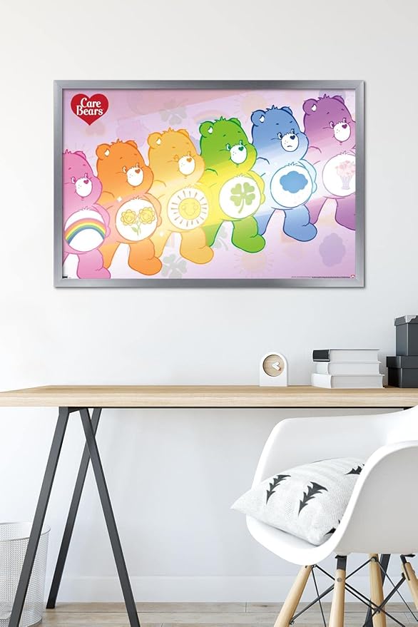 Care Bears - Care Bear Stare Wall Poster, 34L" x 22.4W", Silver Framed Version
