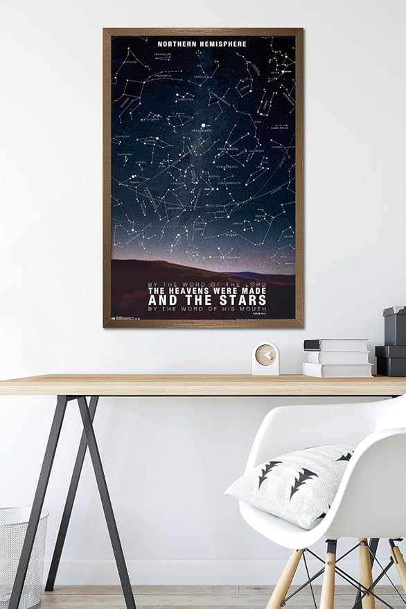 The Stars Wall Poster, 34L" x 22.4W", Bronze Framed Version