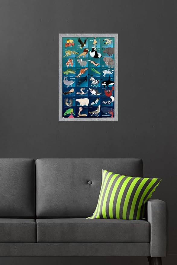 Wild Kratts - Grid Wall Poster, 22.4L" x 14.7W", Gray Framed Version