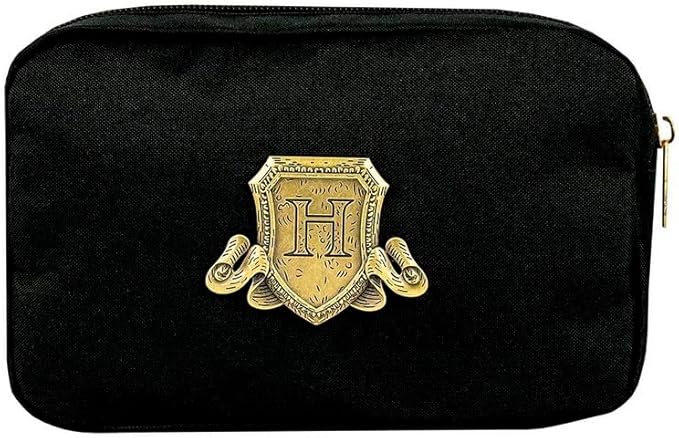 Harry Potter Hogwarts Pencil Case (One Size) (Black/Gold), Black/Gold, One Size