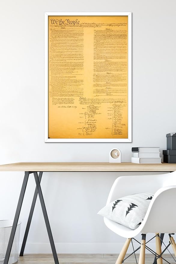 Trends International The Constitution Wall Poster, 22.375" x 34", White Framed Version