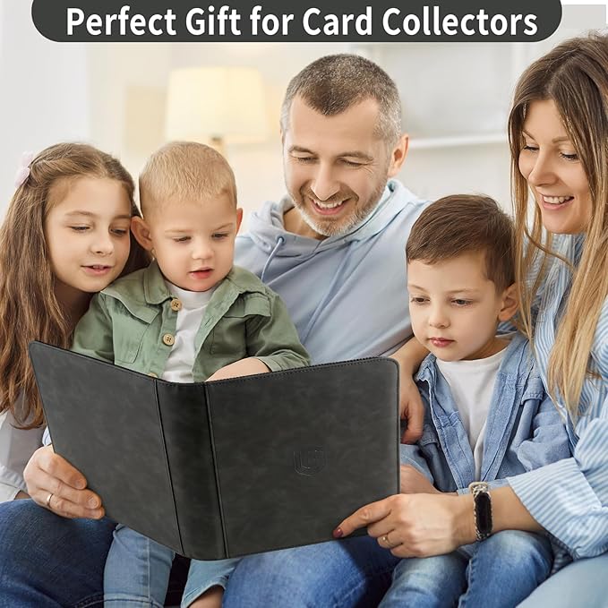 1024 Pocket Card Binder,16 Pocket Trading Card Binder,Side Loading Collectible Card Albums for MTG, for TCG Football, Sports, Game Cards Black
