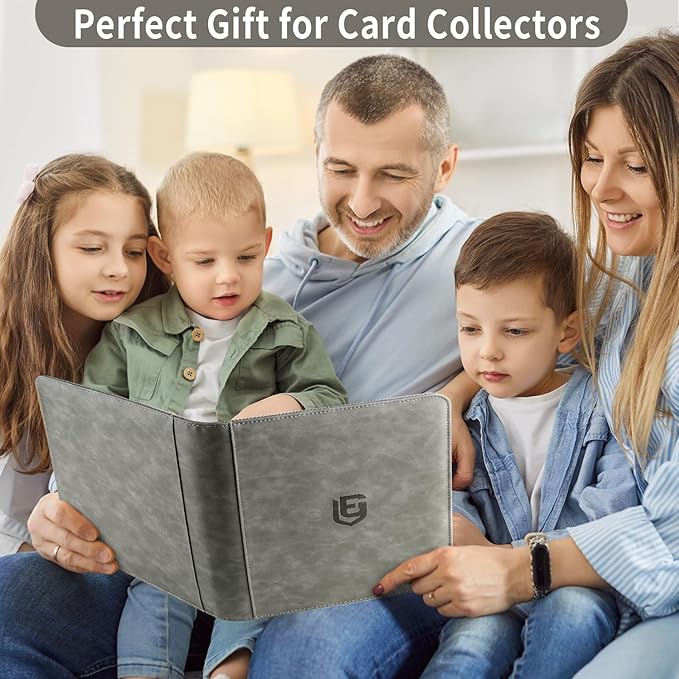 1024 Pocket Card Binder,16 Pocket Trading Card Binder,Side Loading Collectible Card Albums for MTG, for TCG Football, Sports, Game Cards Grey