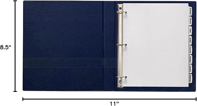 Avery Big Tab Printable White Label Dividers for 3 Ring Binders, 8 Tabs per Set, White, Great for Office Supplies, School Supplies, Organizing, and More (20 Sets of 14435)
