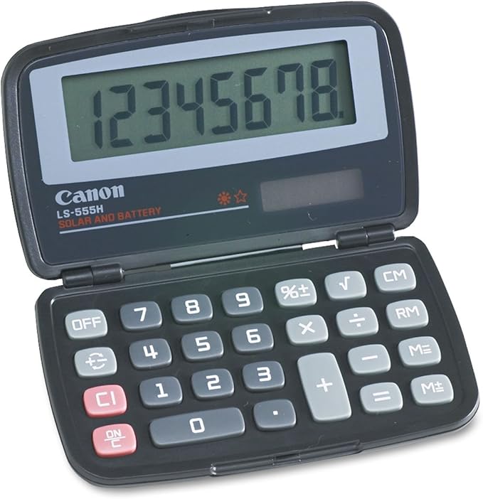 Canon 4009A006AA LS555H Handheld Foldable Pocket Calculator 8-Digit LCD