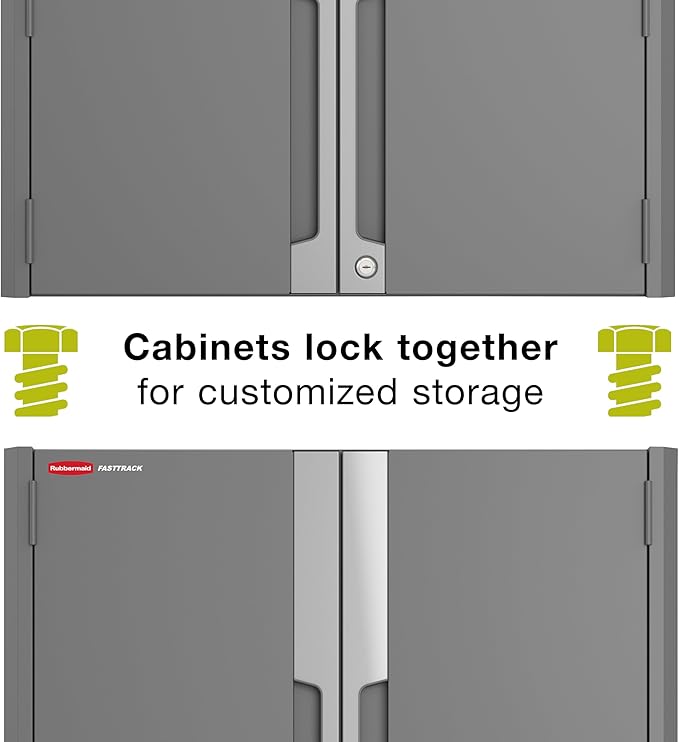 Rubbermaid FastTrack 2 Door + Drawer Base Cabinet, Garage Storage Systems, Garage Organization