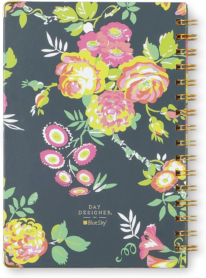 Blue Sky Day Designer for Notebook Journal, 160 Ruled Pages, Twin-Wire Binding, Hardcover, 5.75'' x 8.5'', Peyton Navy