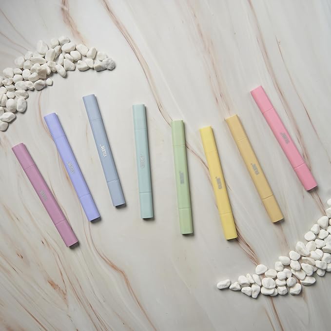 BLIEVE- Aesthetic Bible Highlighters No Bleed Through Assorted Colors, Cute Highlighter Dual Tip For Journaling Supplies And Accessories, Bible Highlighters And Pens No Bleed (CANDY)