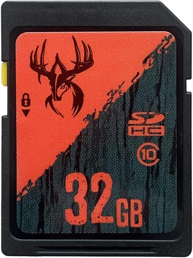 Wildgame Innovations 32GB SD Memory Card 10MB/Sec Class 10 SD Card Compatible with Most SD-Compliant Trail Cameras & Devices