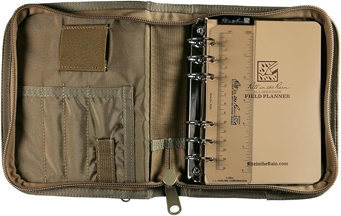 Rite in the Rain Weatherproof Starter Field Planner Kit, MultiCam CORDURA fabric Cover, 1" Ring Binder, Ruler / Writing Guard (No. 9250M)