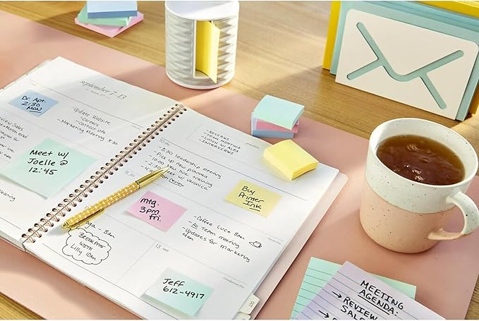 Post-it Notes, 1 3/8-inch x 1 7/8-inch, Canary Collection, 100 Sheet/Pad, 24 Pads/Pack (65324VADB)