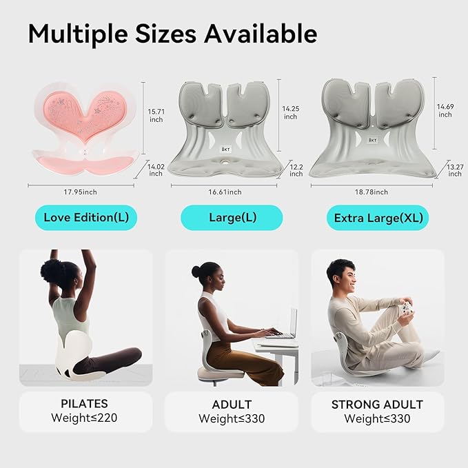 BKT Seat Cushion Chair Ergonomic Office Chair Cushions Lumbar Support for Seat Pillow Ideal for Students Office Workers Nursing Mothers Long Sitting Outdoor Fishing Floor