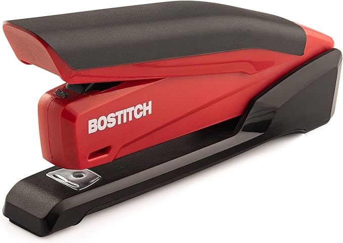 Bostitch Stapler - InPower, One Touch Heavy Duty Red Office Stapler with Built-in Staple Remover, 20 Sheet Capacity, 1260 Staples Included
