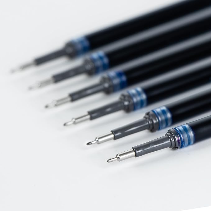 Pentel Refill Ink - for EnerGel Gel Pen, 0.5mm Needle Tip, Fine, Blue Ink, Pack of 6 Refills (LRN5-6C)