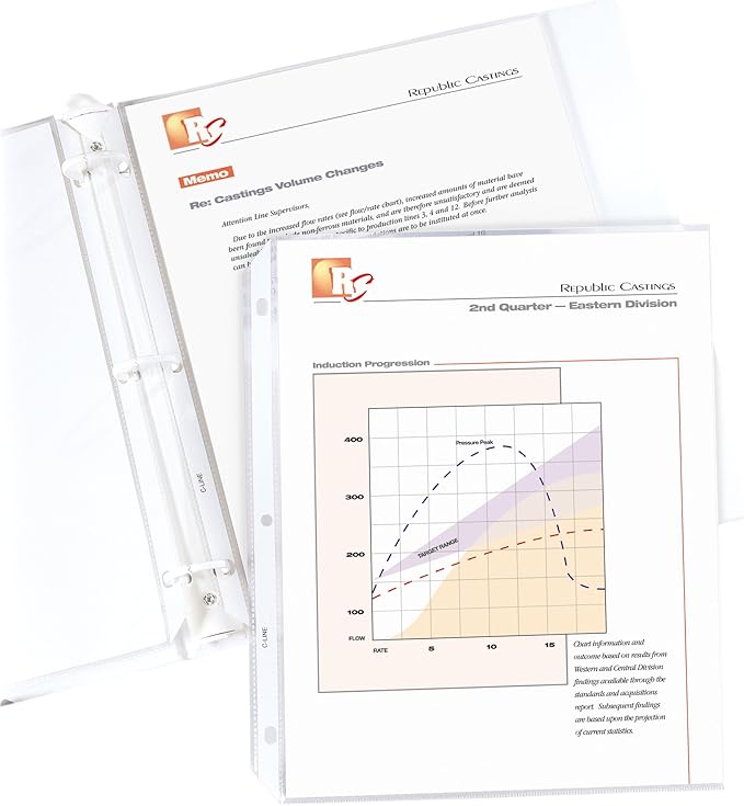 C-Line Top Loading Standard Weight Poly Sheet Protectors, Clear, 8.5 x 11 Inches, 10 per Pack, Set of 24 Packs (05017-24)