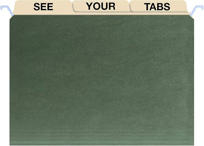 Find It Hanging File Folders for Filing Cabinet Storage - Pack of 9, Letter-Sized File Folder Set for Documents and Valuables - Filing Products for Organization, Back to School Supplies, Green
