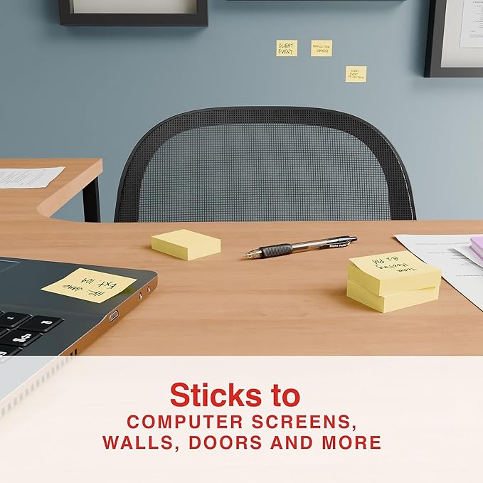 Staples Ultra Sticky Notes, 1 3/8" x 1 7/8", Sunshine Colors, 2400 Sheets – Strong‑Hold Mini Notes for Tabs, Labels & Quick Reminders
