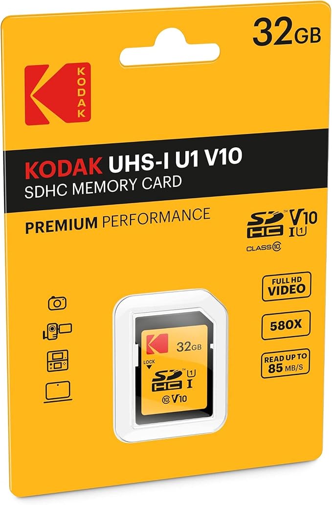 Kodak 32GB Class 10 UHS-I U1 SDHC Memory Card Bundle with All-in-One Card Reader (2 Items)