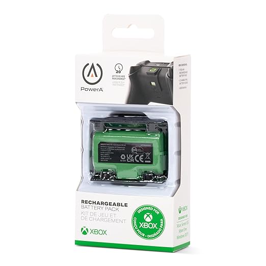 PowerA Rechargeable Battery Pack for Xbox Series X|S and Xbox One Controllers, Officially Licensed (Amazon Exclusive)
