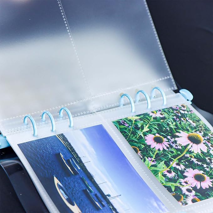 20 A5 Binder 2 Pocket Sheet Protectors Clear Binder Sleeves 4" X 5" Paper Protectors for 6 Ring Binder Notebook Organizer (A5 2 Pockets)