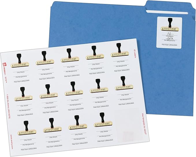 Avery ID Labels, Sure Feed Technology, Permanent Adhesive, 2" x 2-5/8", 225 Labels (6572)