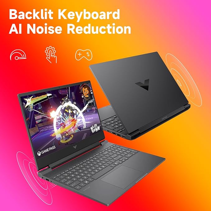 HP Victus RTX 4050 AI Gaming Laptop with Copilot, 15.6 FHD 144Hz, AMD Ryzen 7 7445HS(Beats Intel i7-13700), NVIDIA RTX 4050, 32GB DDR5 RAM, 1TB SSD, Backlit KB, Bundle with PCO Laptop Cooler