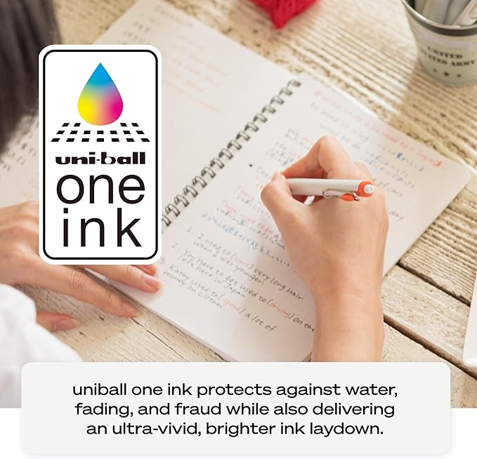 Uniball One Gel Pen 12 Pack; 0.38mm Ultra Micro Black Pens; Gel Ink Pens | Office Supplies Sold by Uniball are Pens; Ballpoint Pen; Colored Pens; Gel Pens; Fine Point; Smooth Writing Pens